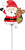 Anagram Mylar & Foil Santa And Reindeer 10″ Airfill Balloon