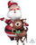Anagram Mylar & Foil Santa & Reindeer 48" AirWalker Balloon
