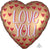 Anagram Mylar & Foil Satin Gold Love You 28″ Balloon