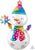 Anagram Mylar & Foil Satin Infused Snowman 55″ Balloon