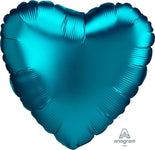 Anagram Mylar & Foil Satin Luxe Aqua Heart 18″ Balloon