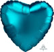 Globo Satin Luxe Aqua Heart 18″