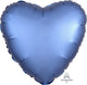 Globo Satin Luxe Blue Azure Heart 18″
