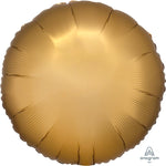 Anagram Mylar & Foil Satin Luxe™ Gold Sateen Circle 18″ Balloon