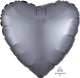 Satin Luxe Graphite Heart 18″ Balloon