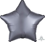 Satin Luxe Graphite Star 18″ Balloon