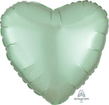 Anagram Mylar & Foil Satin Luxe Mint Green Heart 18″ Balloon