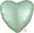 Anagram Mylar & Foil Satin Luxe Mint Green Heart 18″ Balloon
