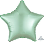 Anagram Mylar & Foil Satin Luxe Mint Green Star 18″ Balloon