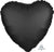 Anagram Mylar & Foil Satin Luxe™ Onyx Heart 18″ Balloon