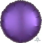 Anagram Mylar & Foil Satin Luxe™ Purple Royale Circle 18″ Balloon