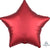 Anagram Mylar & Foil Satin Luxe™ Sangria Star 18″ Balloon