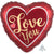 Anagram Mylar & Foil Satin Sangria & Gold - Love You 28″ Balloon