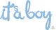 Script Phrase It's A Boy Globo azul pastel de 27"