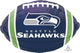 Seattle Seahawks Team Colors Globo de lámina de Mylar de 17"