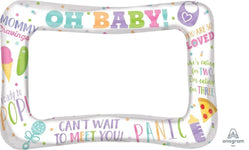 Anagram Mylar & Foil Selfie Frame Baby Shower 23"