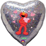 Anagram Mylar & Foil Sesame Street Elmo Holographic Hearts 18″ Balloon