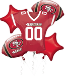 Ramo de globos de camiseta de fútbol de los SF 49ers