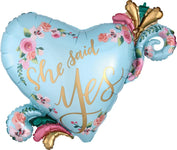 Anagram Mylar & Foil She Said Yes From Miss to Mrs Engagement 32″ Balloon