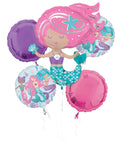 Anagram Mylar & Foil Shimmering Mermaids Balloon Bouquet Set