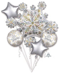 Anagram Mylar & Foil Shining Snow Balloon Bouquet