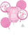 Anagram Mylar & Foil Shower With Love Girl Balloon Bouquet