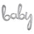 Anagram Mylar & Foil Silver Baby Script Phrase 39″ Balloon