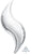Anagram Mylar & Foil Silver Curve 36" Foil Balloon