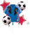 Anagram Mylar & Foil Soccer Balloon Bouquet