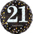 Anagram Mylar & Foil Sparkling Birthday 21 Holographic 18″ Balloon