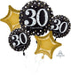 30 Years Old Sparkling Birthday Balloon Bouquet