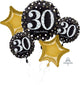 Sparkling Birthday 30 Balloon Bouquet