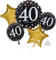 40 Years Old Sparkling Birthday Balloon Bouquet