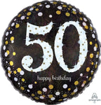 50 Years Old Sparkling Birthday 18" Balloon