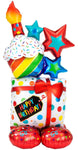 Anagram Mylar & Foil Stacked Birthday Icons 55″ AirLoonz Balloon