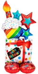 Stacked Birthday Icons 55″ AirLoonz Balloon