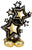Anagram Mylar & Foil Star Cluster Black & Gold 59″ AirLoonz Balloon