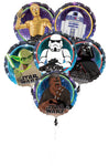 Anagram Mylar & Foil Star Wars Galaxy Balloon Bouquet (6 balloon set)