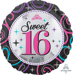 Anagram Mylar & Foil Sweet 16 Sparkle Balloon