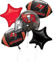 Juego de ramo de globos con casco de los Tampa Bay Buccaneers