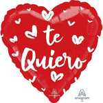 Anagram Mylar & Foil Te Quiero Satin Heart 18″ Balloon