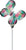 Globo mariposa verde azulado (requiere termosellado)