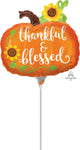 Thankful & Blessed Pumpkin 9″ Balloon (requires heat-sealing)