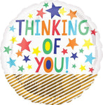 Anagram Mylar & Foil Thinking of You Fun Stars 18″ Balloon