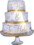 Anagram Mylar & Foil To Have and To Hold Wedding Cake 28″ Balloon