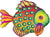 Anagram Mylar & Foil Tropical Fish 33" Giant Foil Balloon
