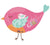 Anagram Mylar & Foil Tweet Baby Girl Bird 33″ Foil Balloon