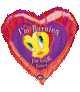 Tweety Bird I'm Burning for Your Love 18″ Heart Balloon