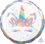 Anagram Mylar & Foil Unicorn Party Iridescent 18″ Holographic Foil Balloon