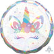 Globo de lámina holográfica iridiscente de 18 ″ Unicorn Party